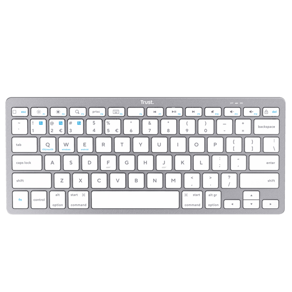 MD_99579 Tastiera wireless bluetooth - argento - Trust - immagine 1