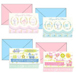 Biglietto auguri Battesimo - 11,7 x 17 cm orizzontale - 4 soggetti assortiti - Kartos