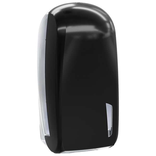 MD_99688 Dispenser carta igienica Skin Carbon - interfogliata - piegata a V e Z - 32,8 x 13,5 x 16,5 cm - 550/450 fogli - nero - Mar Plast - immagine 1
