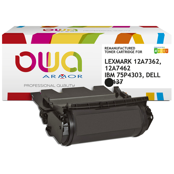 MD_ARMK12007 Armor - Toner Compatibile per Lexmark 12A7462 - Nero - 21.000 pag - immagine 1