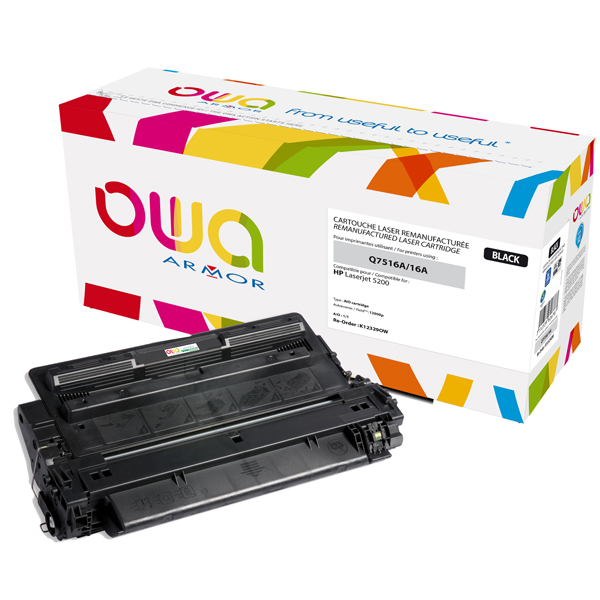 MD_ARMK12329 Armor - Toner Compatibile per Hp 16A - Nero - Q7516A - 12.000 pag - immagine 1