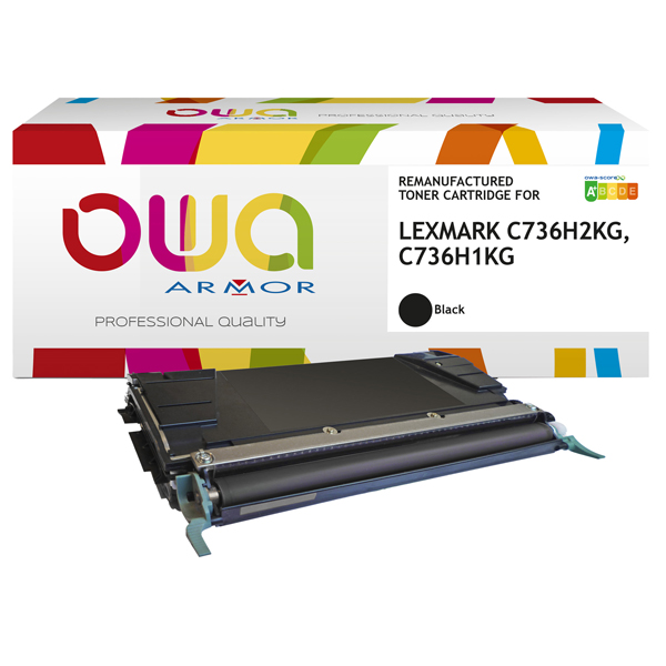 MD_ARMK15182 Armor - Toner Compatibile per Lexmark C736H1KG - Nero - 12.000 pag - immagine 1