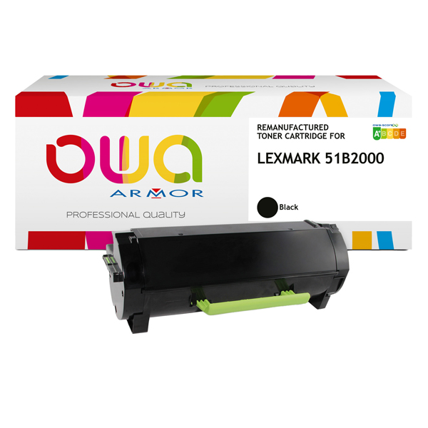 MD_ARMK18133 Armor - Toner Compatibile per Lexmark 51B2000 - Nero - 51B2000 - 2.500 pag - immagine 1