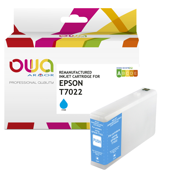 MD_ARMK20434 Armor - Cartuccia Compatibile per Epson T7022 - Ciano - C13T70224010 - immagine 1