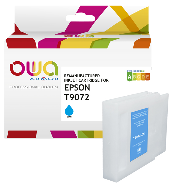 MD_ARMK20773 Armor - Cartuccia Compatibile per Epson T9072 - Ciano - C13T907240 - immagine 1