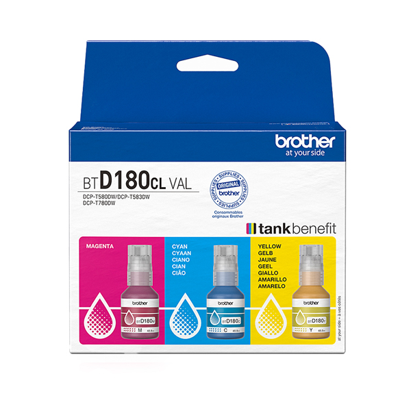 MD_BROBTD180CLVAL Brother - Kit Cartucce - Ciano/Magenta/Giallo - BTD180CLVAL - 5.000 pag - immagine 1