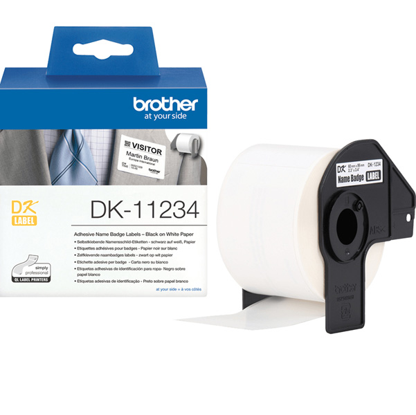 MD_BRODK11234 Brother - Rotolo 260 etichette/badge per tessuti - 86 x 60 mm - DK-11234 - immagine 1