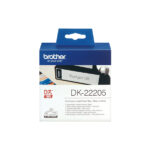 Brother - Rotolo etichetta continua - carta adesiva - Nero/Bianco - 62mm x 30,48mt - DK-22205