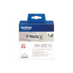 Brother - Nastro adesivo - in pellicola - Nero/Bianco - 62mm x 15,24mt - DK-22212