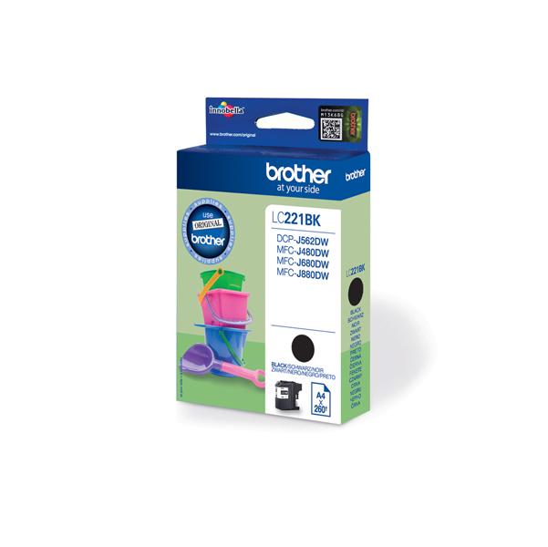 MD_BROLC221BK Brother - Cartuccia - Nero - LC221BK - 260 pag - immagine 1