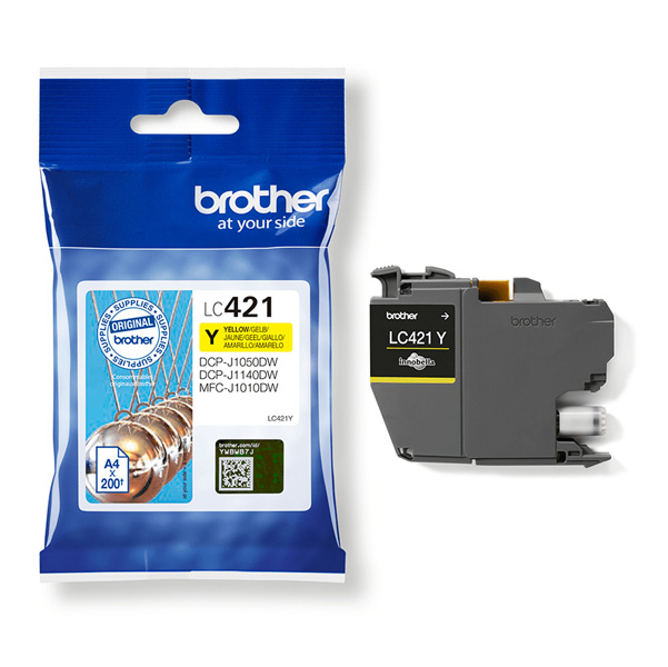 MD_BROLC421Y Brother - Cartuccia Ink - Giallo - LC421Y - 200 pag - immagine 1