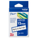 Brother - Nastro - Nero/Trasparente - TZe131S - 12mm x 4mt