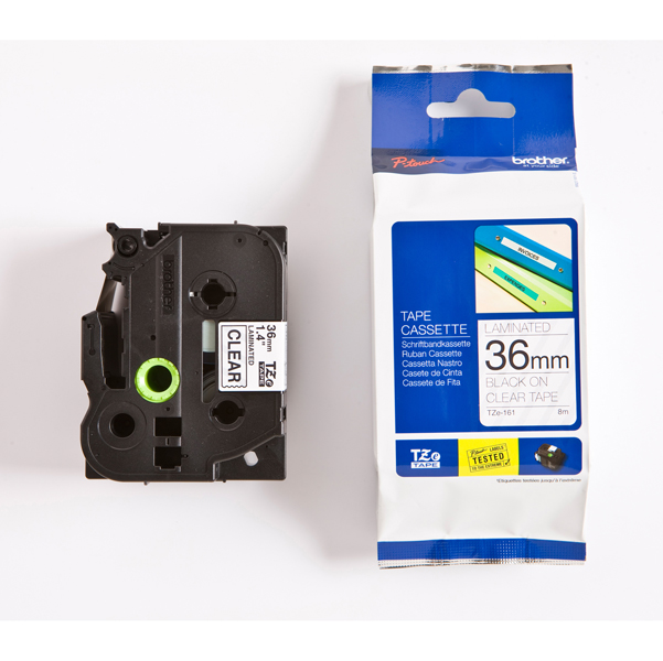 MD_BROTZE161 Brother - Nastro - Nero/Trasparente TZE161 - 36mm x 8mt - immagine 1