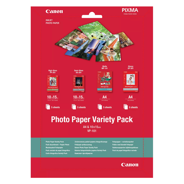 MD_CAN0775B079 Canon - Conf. Multipla Carta fotografica VP-101 - 4 x 6 " / A4 - 20 Fogli - 0775B079 - immagine 1