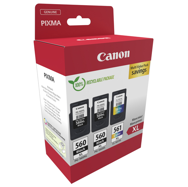 MD_CAN3712C009 Canon - Cartuccia Ink MultiPack PG-560XLx2/CL-561XL - 3712C009 - immagine 1