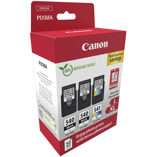 MD_CAN5224B015 Canon - Cartuccia Ink PG-540Lx2/CL-541XL - con Confezione Fogli - 5224B015 - immagine 1