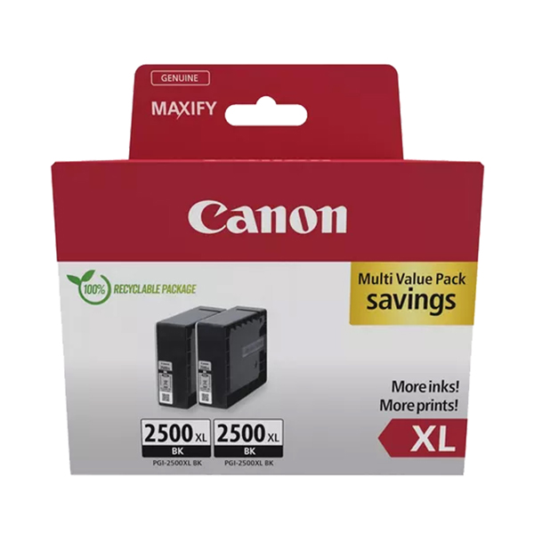MD_CAN9254B011 Canon - Confezione 2 Cartucce Ink PGI-2500XL - Nero - 9254B011 - immagine 1