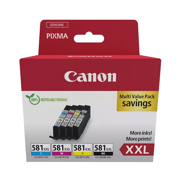 MD_CANCLI581XXLMU Canon - Cartuccia ink Multipack - BK/C/M/Y - CL-581XXL - 1998C006 - immagine 1