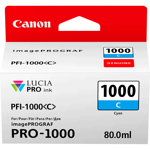 MD_CANPFI1000C Canon - Cartuccia ink - Ciano - 0547C001 - immagine 1