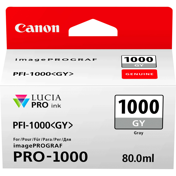 MD_CANPFI1000GY Canon - Cartuccia ink - Grigio - 0552C001 - immagine 1
