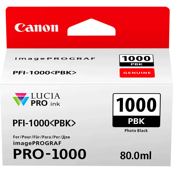 MD_CANPFI1000PBK Canon - Cartuccia ink - Nero fotografico - 0546C001 - immagine 1