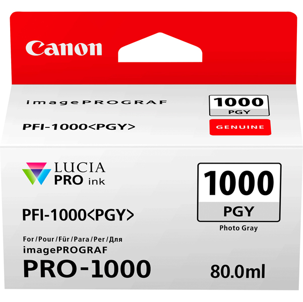 MD_CANPFI1000PGY Canon - Cartuccia ink - Grigio fotografico - 0553C001 - immagine 1