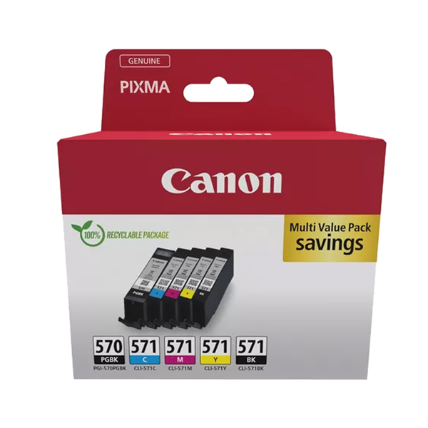 MD_CANPGI570MP Canon - Cartuccia ink - PGBK/M/Y/C -PGI570/CLI-570 - 0372C006 - immagine 1