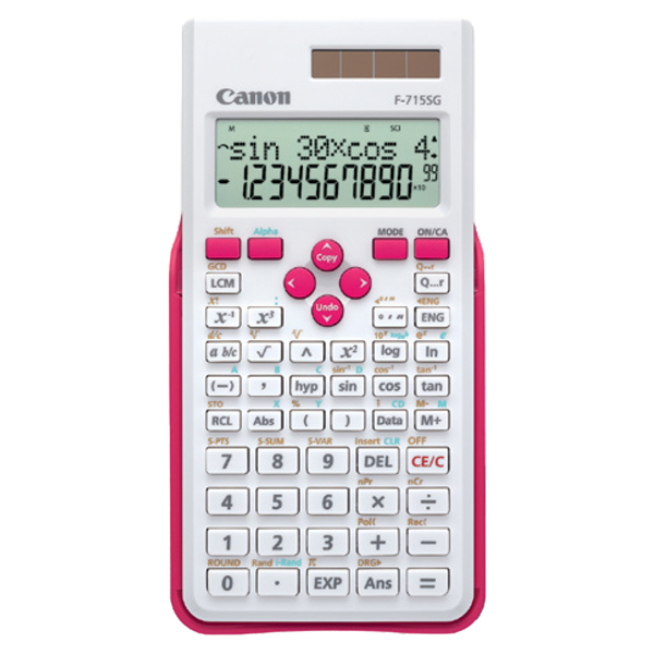 MD_CANS715SGR Canon - Calcolatrice F-715SG-WHM - Bianco/Fucsia - 5730B002 - immagine 1