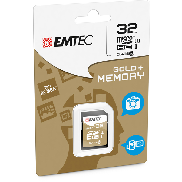 MD_EMTS32GHC10GP Emtec - SDHC Class 10 Gold + - ECMSD32GHC10GP - 32GB - immagine 1