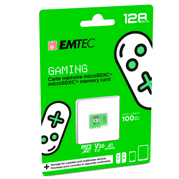 MD_EMTSDM128GXCU3 Emtec - MSD Gaming UHS-I U3 V30 A1 - Verde - 128GB - ECMSDM128GXCU3G - immagine 1