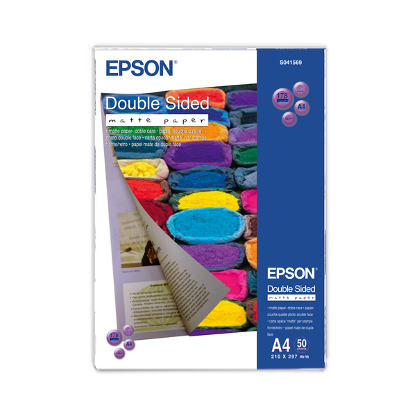MD_EPSS041569 Epson - Double-Sided Matte Paper - A4 - 50 Fogli - C13S041569 - immagine 1