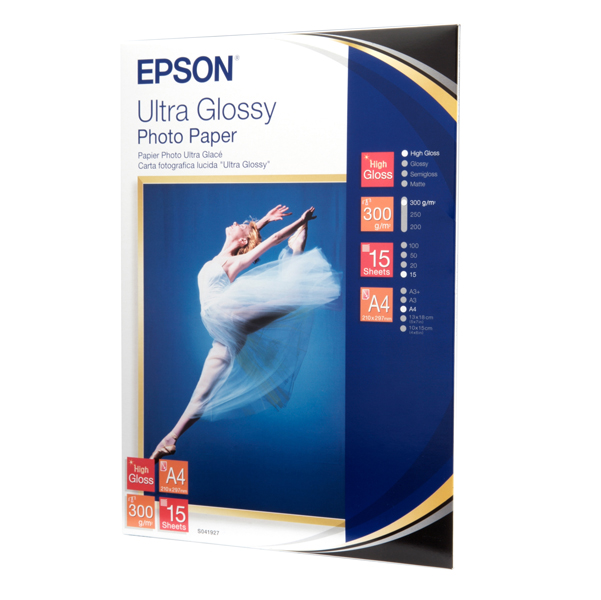 MD_EPSS041927 Epson - Ultra Glossy Photo Paper - A4 - 15 Fogli - C13S041927 - immagine 1