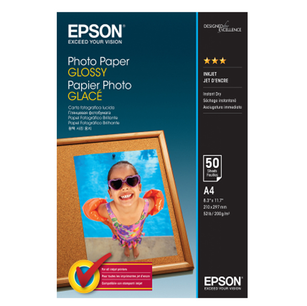 MD_EPSS042539 Epson - Photo Paper Glossy - A4 - 50 Fogli - C13S042539 - immagine 1