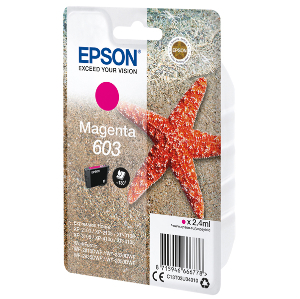 MD_EPST03U34010 Epson - Cartuccia ink - 603 - Magenta - C13T03U34010 - 130 pag - immagine 1