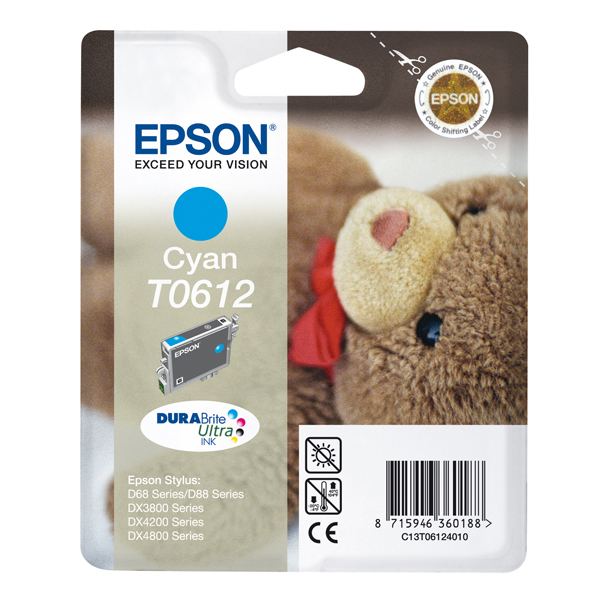 MD_EPST06124010 Epson - Cartuccia ink - Ciano - T0612 - C13T06124010 - 8ml - immagine 1