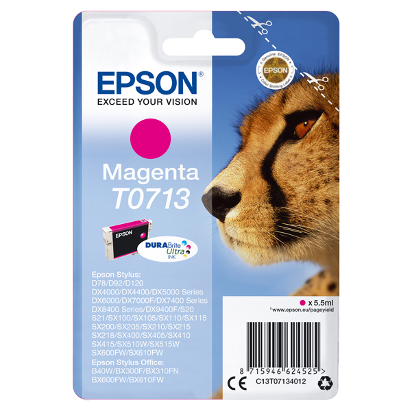 MD_EPST07134012 Epson - Cartuccia ink - Magenta - T0713 - C13T07134012 - 5,5ml - immagine 1