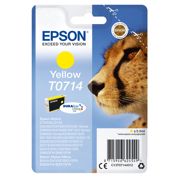 MD_EPST07144012 Epson - Cartuccia ink - Giallo - T0714 - C13T07144012 - 5,5ml - immagine 1