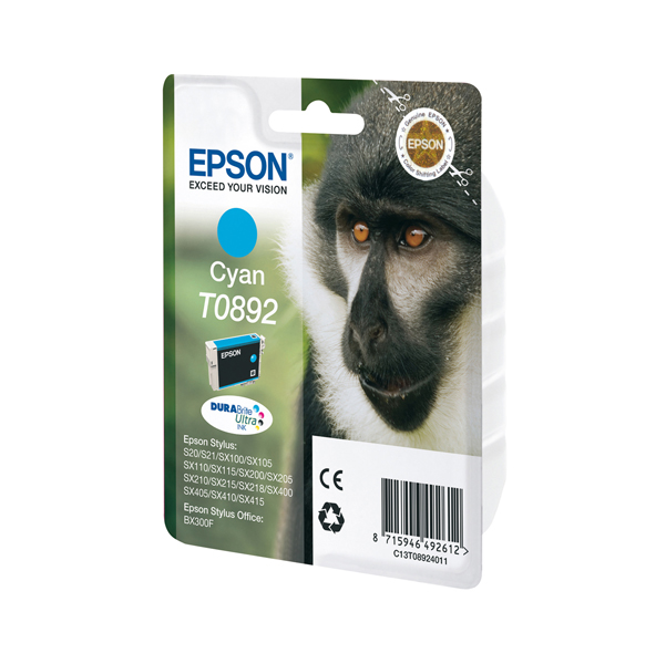 MD_EPST08924011 Epson - Cartuccia ink - Ciano - T0892 - C13T08924011 - 3,5ml - immagine 1