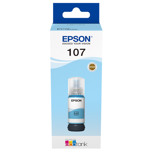 MD_EPST09B540 Epson - Cartuccia EcoTank 107 - Ciano Chiaro - C13T09B540 - immagine 1