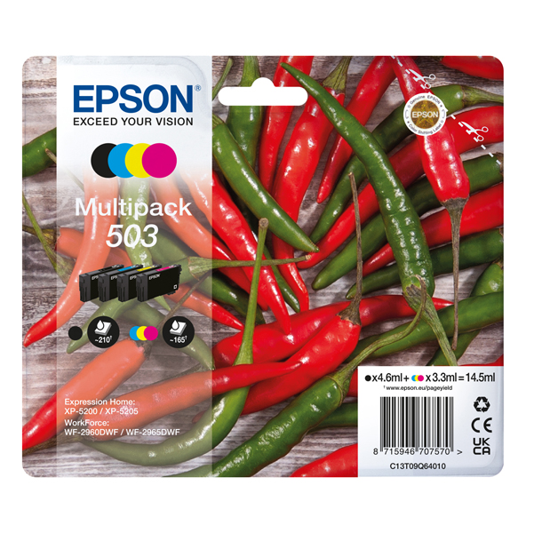 MD_EPST09Q64010 Epson - Multipack Cartucce - 503 - BK/C/M/Y - C13T09Q64010 - immagine 1