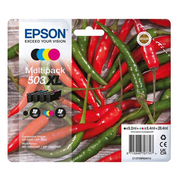 MD_EPST09R64010 Epson - Multipack Cartucce - 503XL - BK/C/M/Y - C13T09R64010 - immagine 1