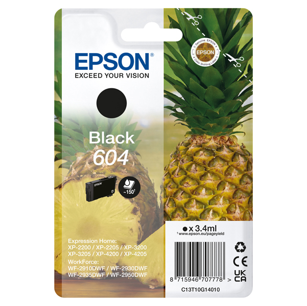 MD_EPST10G14010 Epson - Cartuccia - Nero - 604 - C13T10G14010 - 3,4 ml - immagine 1