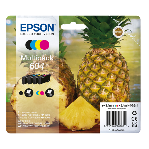 MD_EPST10G64010 Epson - Multipack Cartucce - 604 - BK/C/M/G - C13T10G64010 - immagine 1