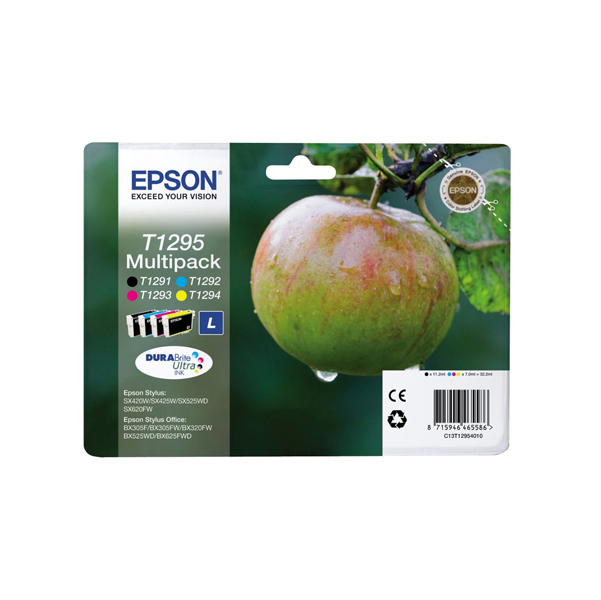 MD_EPST12954012 Epson - Multipack Cartuccia ink - C/M/Y/K - T1295 - C13T12954012 - C/M/Y 11,2ml - K 7ml - immagine 1