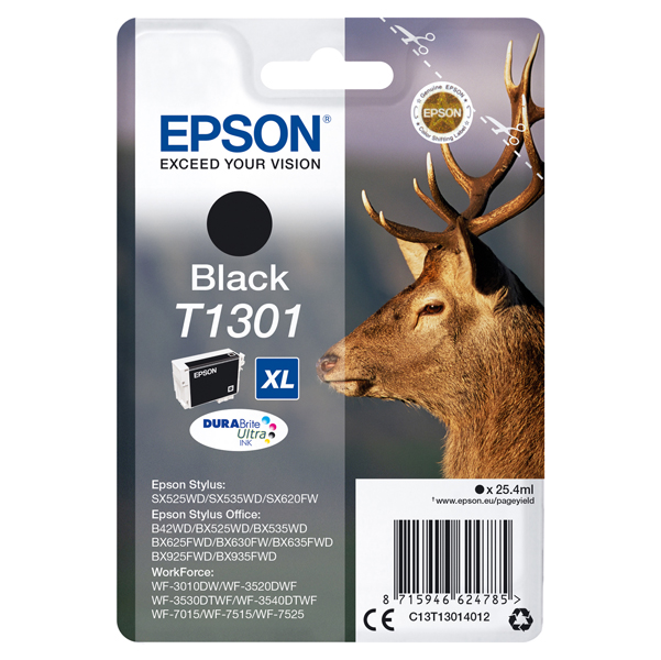 MD_EPST13014012 Epson - Cartuccia ink - Nero - T1301 - C13T13014012 - 25,4ml - immagine 1