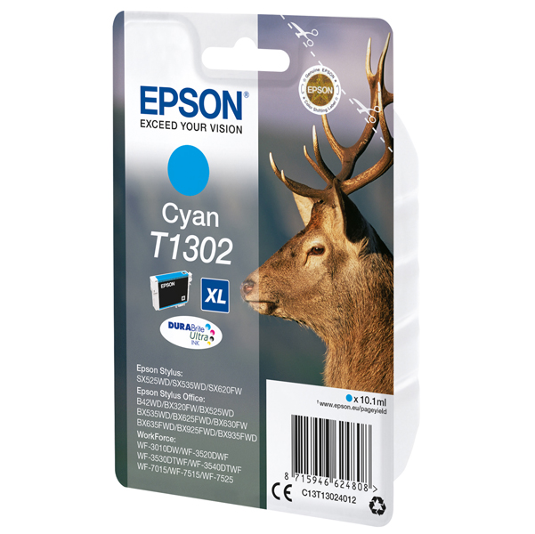 MD_EPST13024012 Epson - Cartuccia ink - Ciano - T1302 - C13T13024012 - 10,1ml - immagine 1