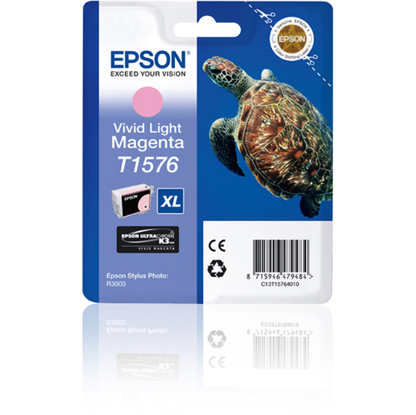 MD_EPST15764010 Epson - Cartuccia ink - Magenta chiaro - T1576 - C13T15764010 - 25,9ml - immagine 1