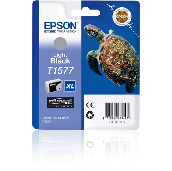 MD_EPST15774010 Epson - Cartuccia ink - Nero chiaro - T1577 - C13T15774010 - 25,9ml - immagine 1
