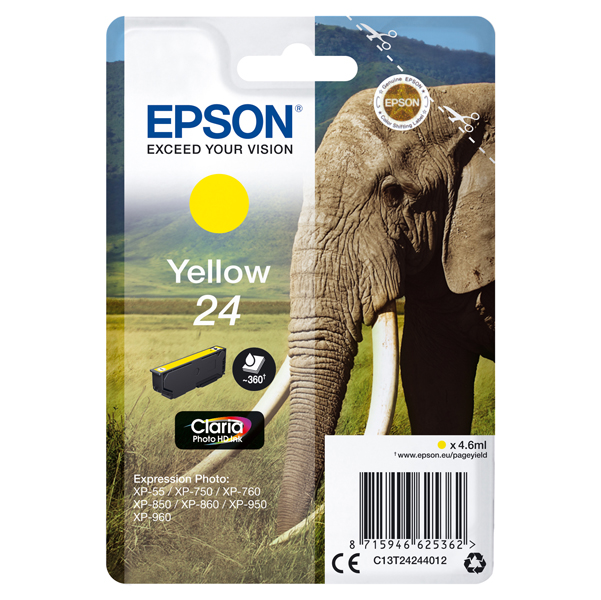 MD_EPST24244012 Epson - Cartuccia ink - 24 - Giallo - C13T24244012 - 4,6ml - immagine 1
