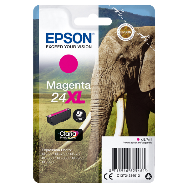 MD_EPST24334012 Epson - Cartuccia ink - 24XL - Magenta - C13T24334012 - 8,7ml - immagine 1